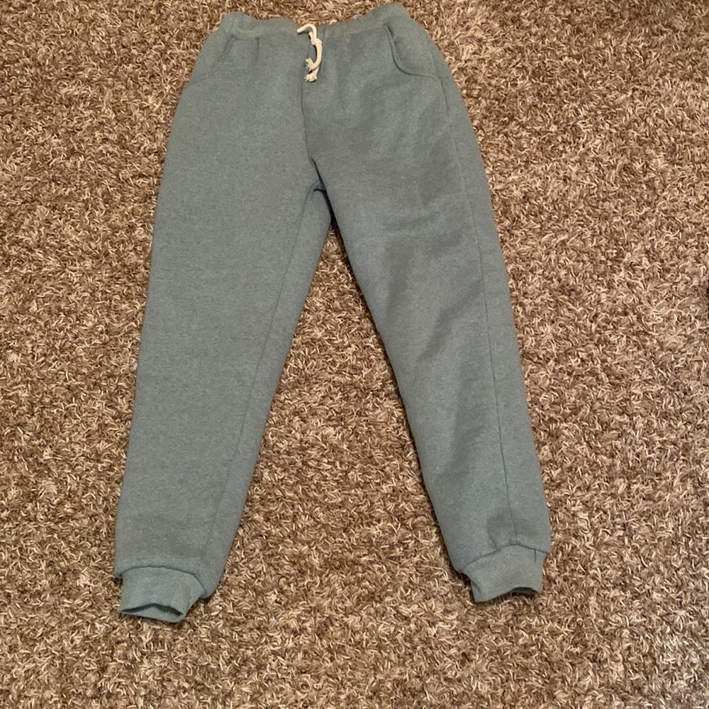 Sage green Sherpa joggers